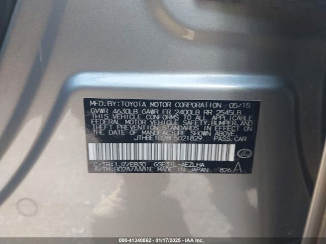 JTHBE1D28F5021829 Lexus IS 350