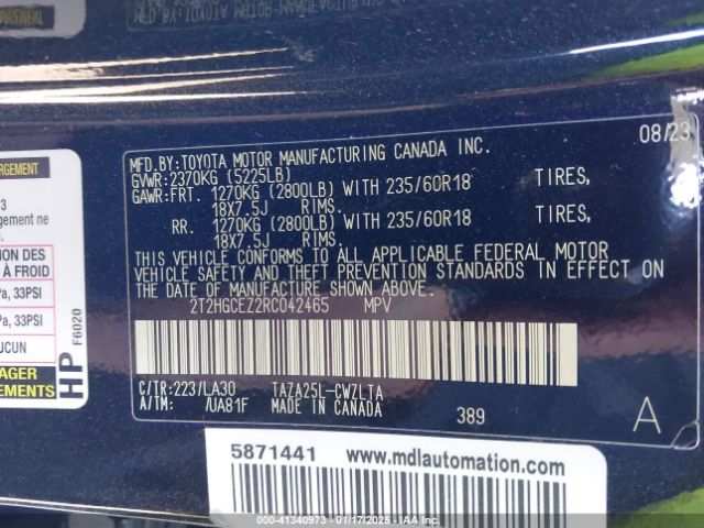 2T2HGCEZ2RC042465 Lexus Nx 350 Luxury