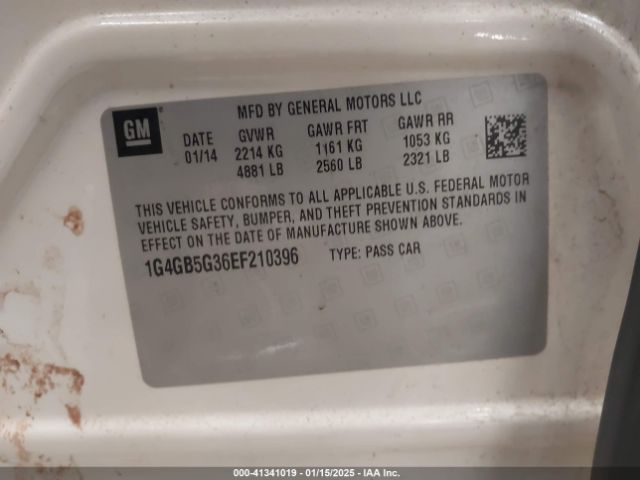 1G4GB5G36EF210396 Buick Lacrosse Leather Group