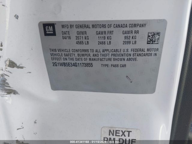 2G1WB5E34G1173855 Chevrolet Impala Limited Lt