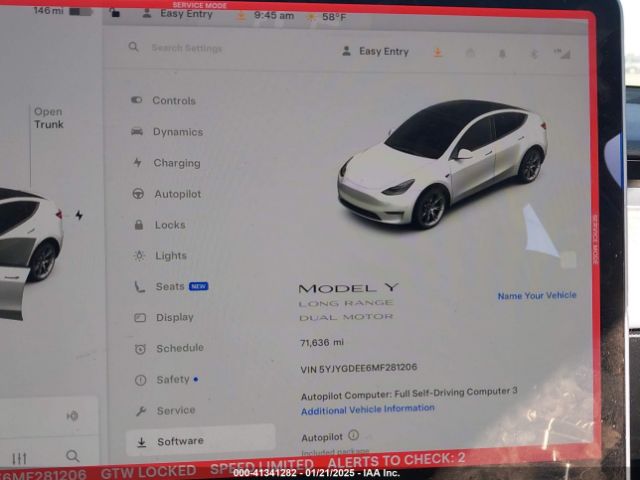 5YJYGDEE6MF281206 Tesla Model Y Long Range Dual Motor All-wheel Drive