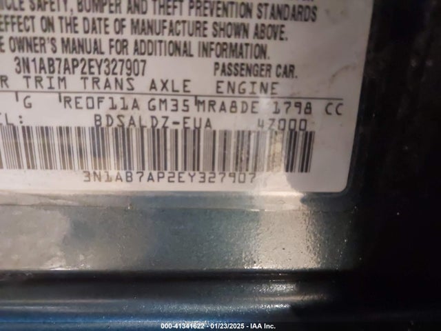 Nissan SENTRA SV 2014 3N1AB7AP2EY327907 Image 9