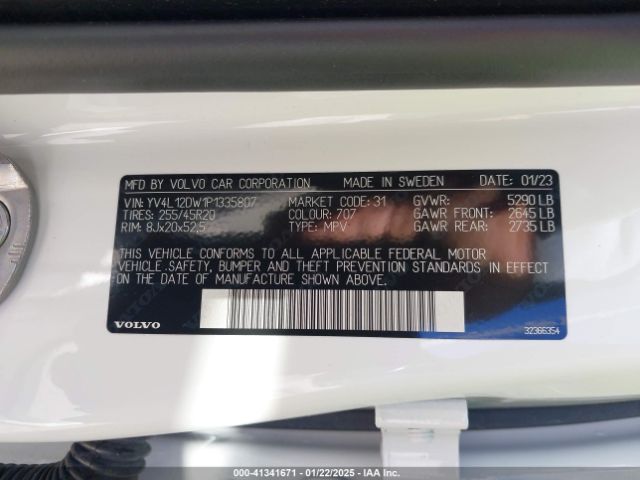 YV4L12DW1P1335807 Volvo Xc60 B5 Plus Dark Theme