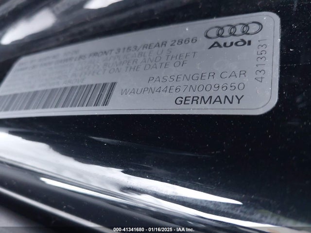 2007 AUDI S8 WAUPN44E67N009650 Photo 8
