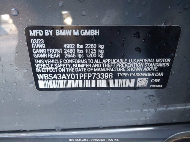 WBS43AY01PFP73398 BMW M3 Competition Xdrive