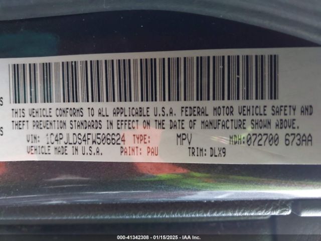 1C4PJLDS4FW506624 Jeep Cherokee Limited