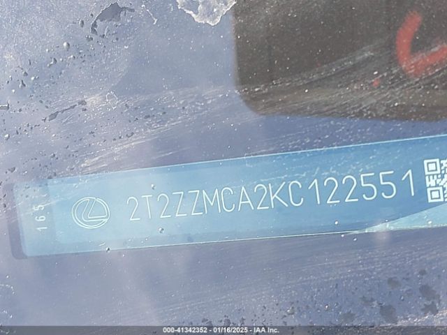 2T2ZZMCA2KC122551 Lexus RX 350