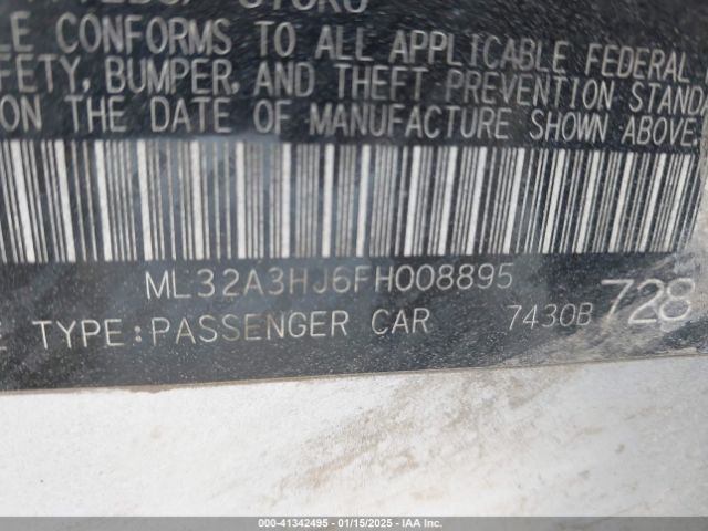 2015 MITSUBISHI MIRAGE ML32A3HJ6FH008895 Photo 8