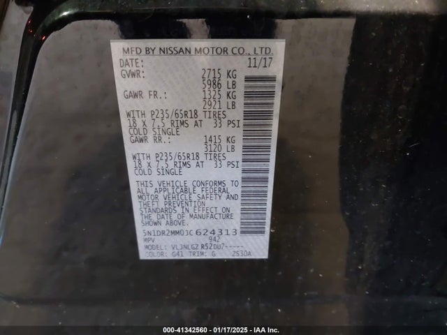 Nissan Pathfinder Sl 2018 5N1DR2MM0JC624313 Image 9