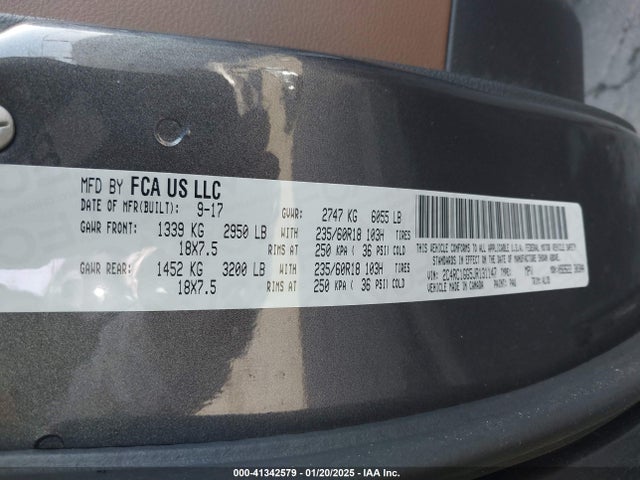 2C4RC1GG5JR131147 Chrysler Pacifica Limited