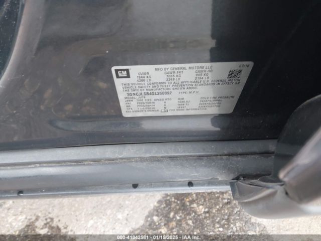 3GNCJLSB4GL260092 Chevrolet Trax Lt