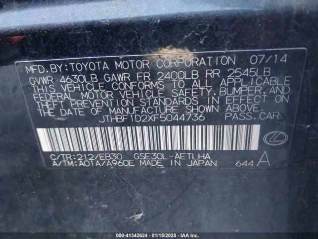 JTHBF1D2XF5044736 Lexus IS 250