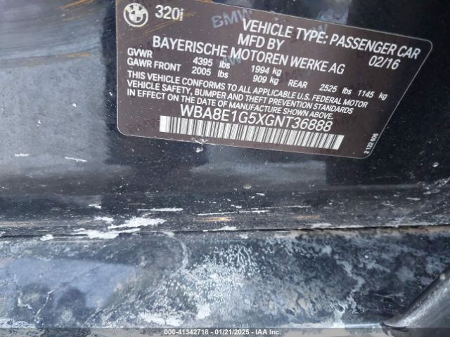 WBA8E1G5XGNT36888 BMW 320i