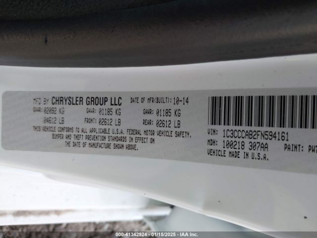 1C3CCCAB2FN594161 Chrysler 200 Limited