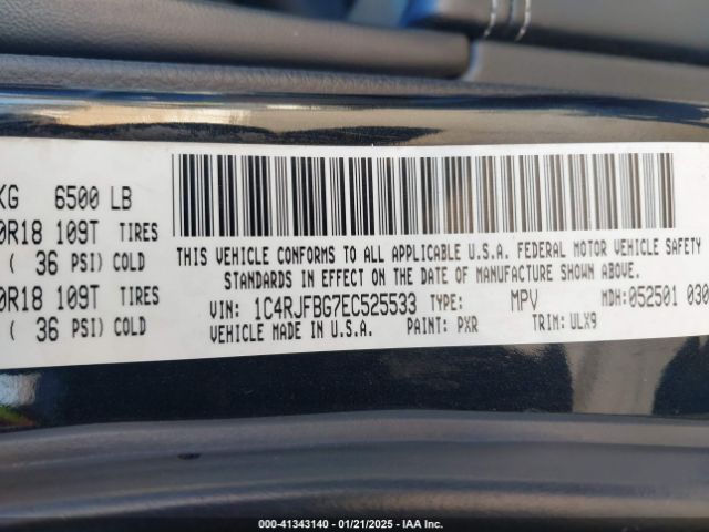 2014 JEEP GRAND CHEROKEE 1C4RJFBG7EC525533 Photo 8