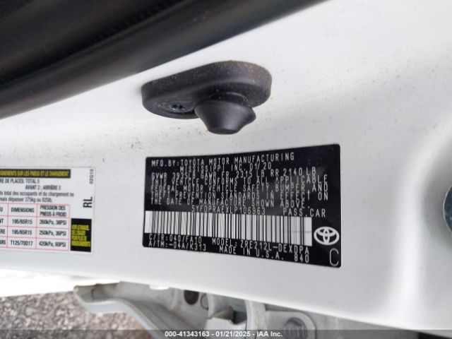 5YFDPRAEXLP106963 Toyota Corolla