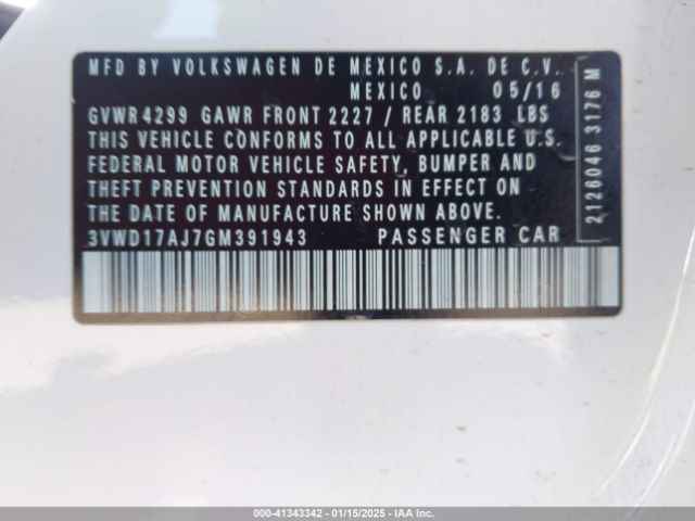3VWD17AJ7GM391943 Volkswagen Jetta 1.8t Sport