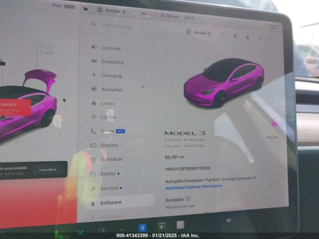 5YJ3E1EB8JF115138 Tesla Model 3 Long Range/performance