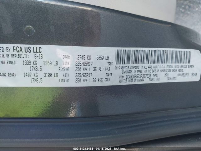 2C4RDGBG7JR307638 Dodge Grand Caravan Se