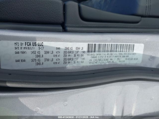1C4RJFBG5JC181002 Jeep Grand Cherokee Limited 4x4
