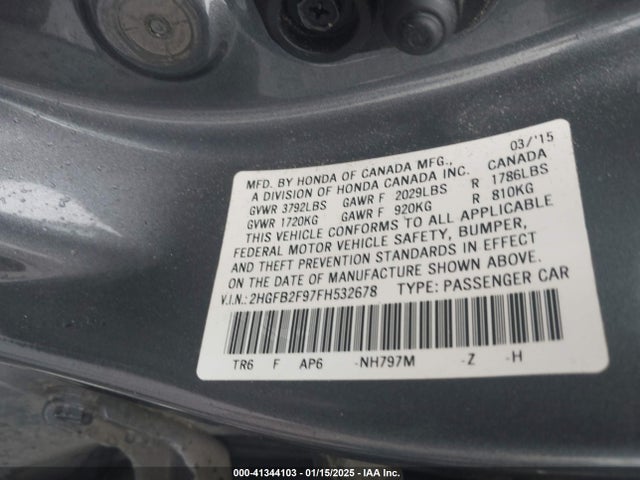 Honda Civic Ex-l 2015 2HGFB2F97FH532678 Image 9