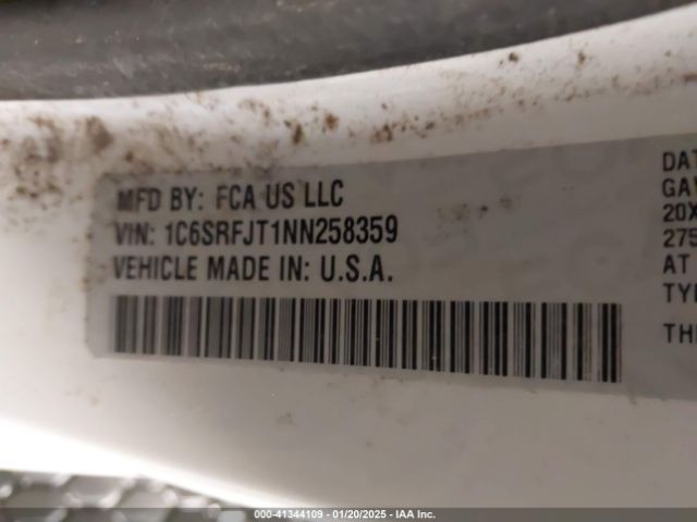 1C6SRFJT1NN258359 RAM 1500 Laramie