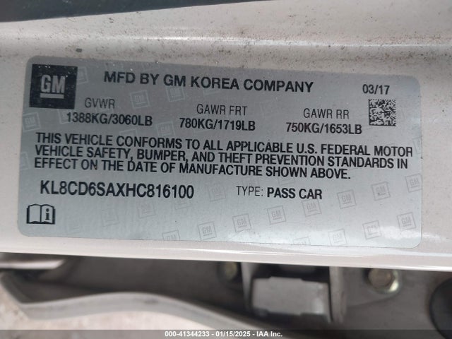 Chevrolet Spark 1lt Cvt 2017 KL8CD6SAXHC816100 Image 9
