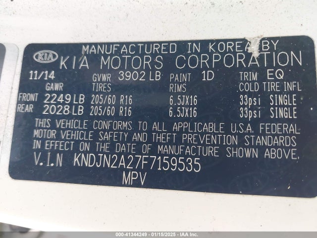 KIA Soul 2015 KNDJN2A27F7159535 Image 9