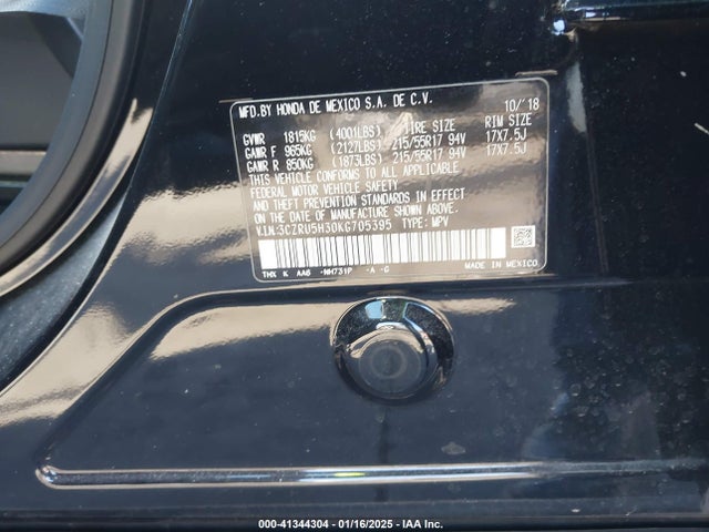 Honda HR-V LX 2019 3CZRU5H30KG705395 Image 9