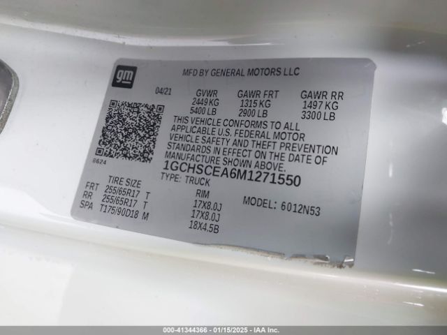1GCHSCEA6M1271550 Chevrolet Colorado 2wd  Long Box Lt