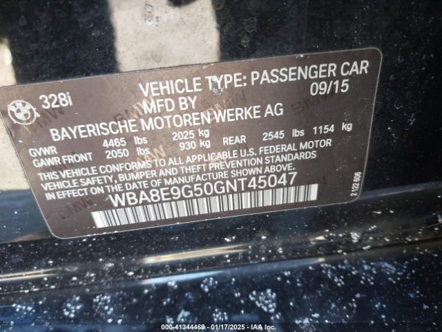 2016 BMW 328I WBA8E9G50GNT45047 Photo 8