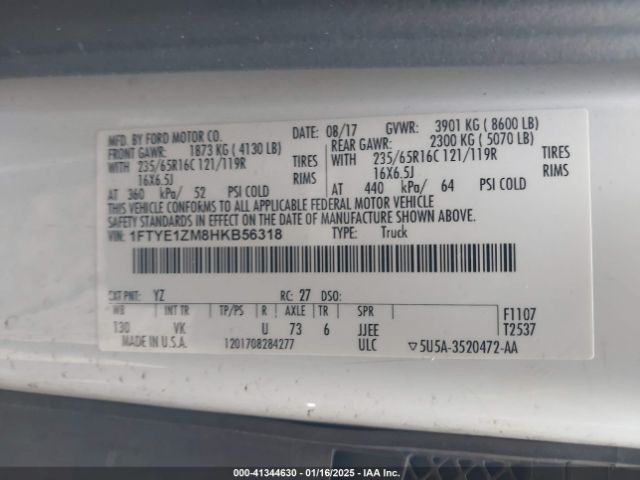 1FTYE1ZM8HKB56318 Ford Transit-150