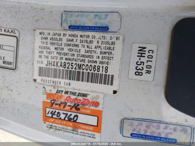 1991 ACURA LEGEND JH4KA8252MC006818 Photo 8