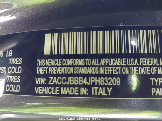 ZACCJBBB4JPH83209 Jeep Renegade Latitude 4x4