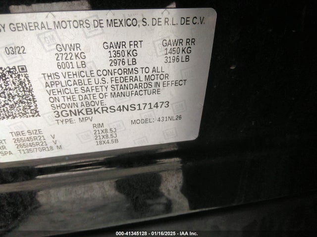 Chevrolet Blazer Awd Rs 2022 3GNKBKRS4NS171473 Image 9