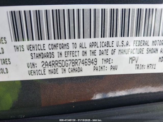 2011 CHRYSLER TOWN & COUNTRY 2A4RR5DG7BR746949 Photo 8