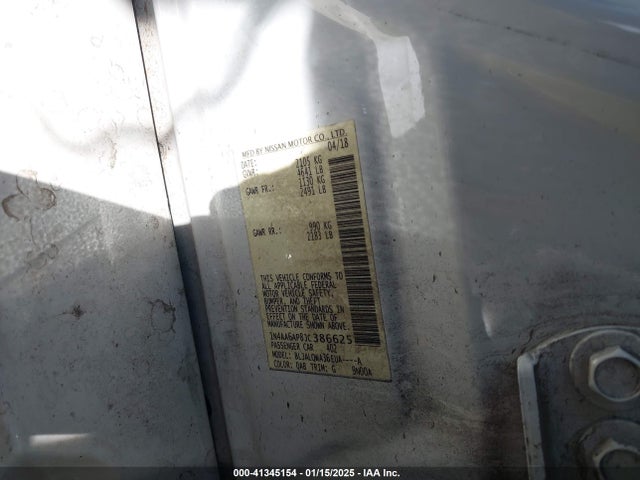 Nissan Maxima 3.5 S 2018 1N4AA6AP8JC386625 Image 9