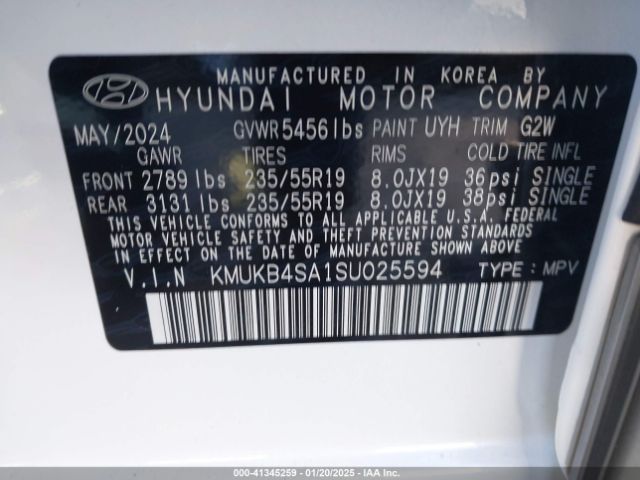 KMUKB4SA1SU025594 Genesis Gv60 Standard Rwd