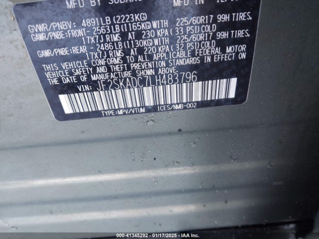 JF2SKADC7LH483796 Subaru Forester