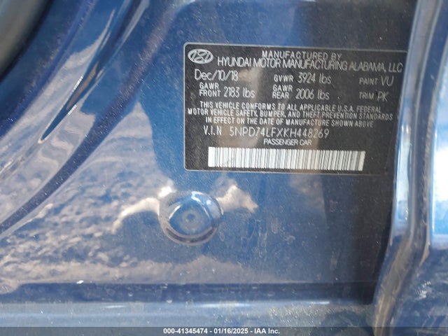 Hyundai ELANTRA SE 2019 5NPD74LFXKH448269 Image 9
