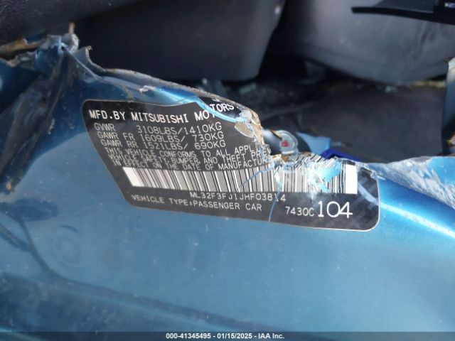 2018 MITSUBISHI MIRAGE G4 ML32F3FJ1JHF03814 Photo 8