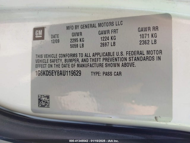 2010 CADILLAC DTS 1G6KD5EY8AU119629 Photo 8
