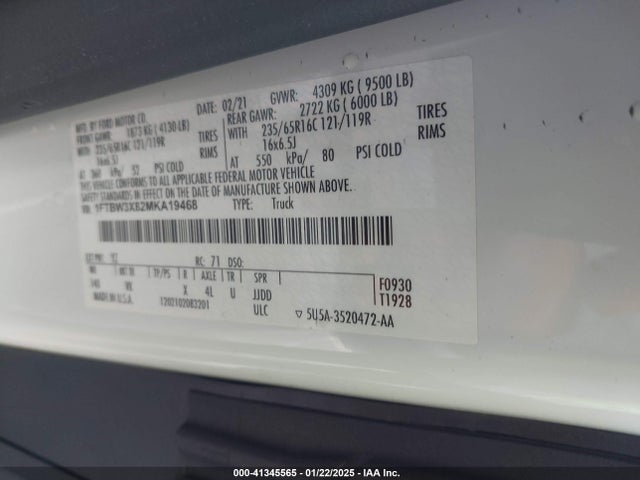 Ford Transit-350 Cargo Van 2021 1FTBW3X82MKA19468 Image 9