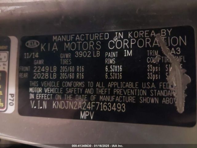 KNDJN2A24F7163493 KIA Soul