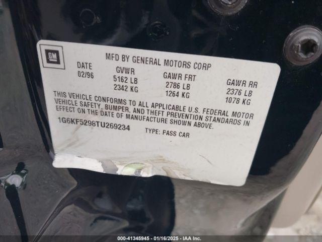 1996 CADILLAC DEVILLE 1G6KF5298TU269234 Photo 8