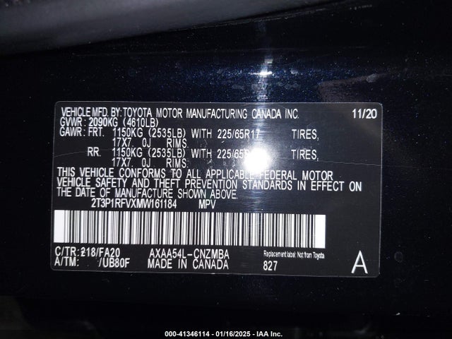 Toyota Rav4 Xle 2021 2T3P1RFVXMW161184 Image 9