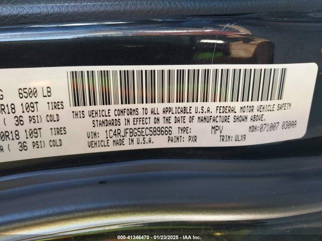 Jeep Grand Cherokee Limited 2014 1C4RJFBG5EC589666 Image 9