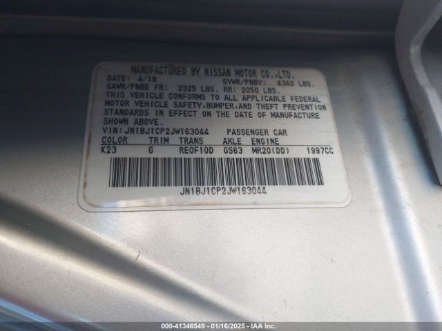JN1BJ1CP2JW163044 Nissan Rogue Sport S