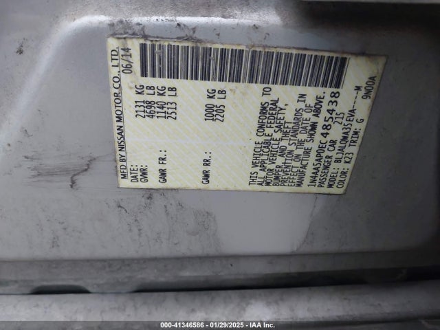 Nissan Maxima 3.5 S 2014 1N4AA5AP0EC485438 Image 9