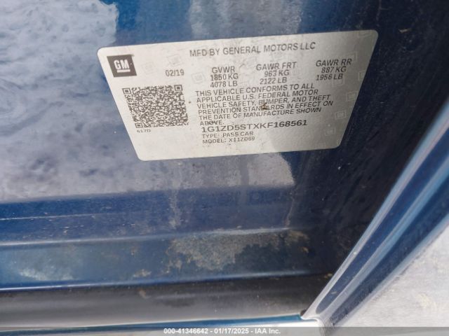 1G1ZD5STXKF168561 Chevrolet MALIBU LT